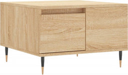 vidaXL - Salontafel - 55x55x36,5 - cm - bewerkt - hout - sonoma - eikenkleurig