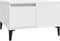 vidaXL - Salontafel - 55x55x36,5 - cm - bewerkt - hout - wit