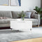 vidaXL - Salontafel - 55x55x36,5 - cm - bewerkt - hout - wit