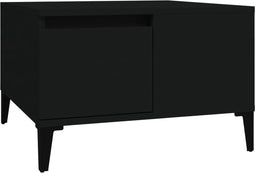 vidaXL - Salontafel - 55x55x36,5 - cm - bewerkt - hout - zwart