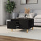 vidaXL - Salontafel - 55x55x36,5 - cm - bewerkt - hout - zwart