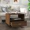 vidaXL - Salontafel - 55x55x40 - cm - bewerkt - hout - bruin - eikenkleur