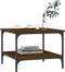 vidaXL - Salontafel - 55x55x40 - cm - bewerkt - hout - bruin - eikenkleur