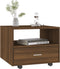vidaXL - Salontafel - 55x55x40 - cm - bewerkt - hout - bruin - eikenkleur