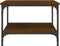 vidaXL - Salontafel - 55x55x40 - cm - bewerkt - hout - bruin - eikenkleur
