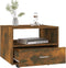 vidaXL - Salontafel - 55x55x40 - cm - bewerkt - hout - gerookt - eikenkleurig