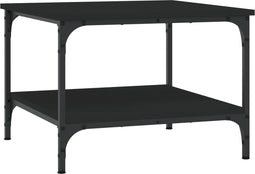 vidaXL - Salontafel - 55x55x40 - cm - bewerkt - hout - zwart