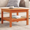 vidaXL - Salontafel - 55x55x40 - cm - massief - grenenhout - wasbruin