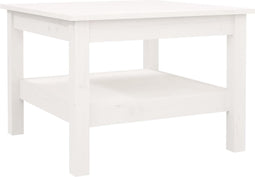 vidaXL - Salontafel - 55x55x40 - cm - massief - grenenhout - wit