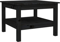 vidaXL - Salontafel - 55x55x40 - cm - massief - grenenhout - zwart