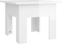 vidaXL - Salontafel - 55x55x42 - cm - bewerkt - hout - hoogglans - wit