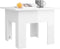 vidaXL - Salontafel - 55x55x42 - cm - bewerkt - hout - hoogglans - wit