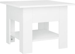 vidaXL - Salontafel - 55x55x42 - cm - bewerkt - hout - wit