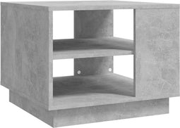 vidaXL - Salontafel - 55x55x43 - cm - bewerkt - hout - betongrijs