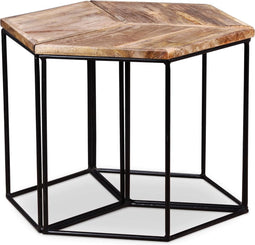 vidaXL - Salontafel - 56x48x40 - cm - massief - mangohout