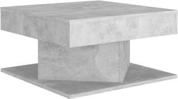 vidaXL - Salontafel - 57x57x30 - cm - bewerkt - hout - betongrijs