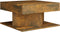 vidaXL - Salontafel - 57x57x30 - cm - bewerkt - hout - gerookt - eikenkleurig