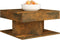 vidaXL - Salontafel - 57x57x30 - cm - bewerkt - hout - gerookt - eikenkleurig
