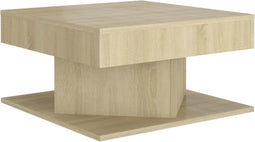 vidaXL - Salontafel - 57x57x30 - cm - bewerkt - hout - sonoma - eikenkleurig