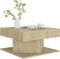 vidaXL - Salontafel - 57x57x30 - cm - bewerkt - hout - sonoma - eikenkleurig