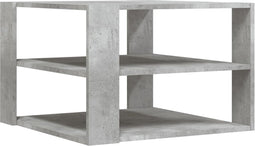 vidaXL - Salontafel - 59,5x59,5x40 - cm - bewerkt - hout - betongrijs
