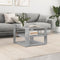 vidaXL - Salontafel - 59,5x59,5x40 - cm - bewerkt - hout - betongrijs
