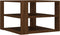 vidaXL - Salontafel - 59,5x59,5x40 - cm - bewerkt - hout - bruin - eikenkleurig