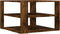 vidaXL - Salontafel - 59,5x59,5x40 - cm - bewerkt - hout - gerookt - eikenkleurig