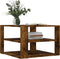 vidaXL - Salontafel - 59,5x59,5x40 - cm - bewerkt - hout - gerookt - eikenkleurig
