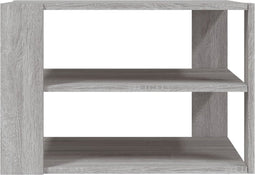 vidaXL - Salontafel - 59,5x59,5x40 - cm - bewerkt - hout - grijs - sonoma