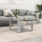vidaXL - Salontafel - 59,5x59,5x40 - cm - bewerkt - hout - grijs - sonoma
