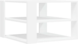 vidaXL - Salontafel - 59,5x59,5x40 - cm - bewerkt - hout - wit