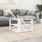 vidaXL - Salontafel - 59,5x59,5x40 - cm - bewerkt - hout - wit
