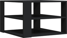 vidaXL - Salontafel - 59,5x59,5x40 - cm - bewerkt - hout - zwart
