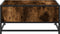 vidaXL - Salontafel - 60,5x60,5x30 - cm - bewerkt - hout - en - metaal - gerookt - eiken