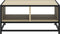 vidaXL - Salontafel - 60,5x60,5x30 - cm - bewerkt - hout - en - metaal - sonoma - eiken