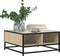 vidaXL - Salontafel - 60,5x60,5x30 - cm - bewerkt - hout - en - metaal - sonoma - eiken
