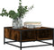 vidaXL - Salontafel - 60,5x60,5x30 - cm - bewerkt - hout - en - metaal - gerookt - eiken