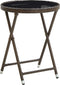 vidaXL - Salontafel - 60 - cm - poly - rattan - en - gehard - glas - bruin