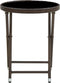 vidaXL - Salontafel - 60 - cm - poly - rattan - en - gehard - glas - bruin