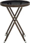 vidaXL - Salontafel - 60 - cm - poly - rattan - en - gehard - glas - bruin