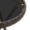 vidaXL - Salontafel - 60 - cm - poly - rattan - en - gehard - glas - bruin