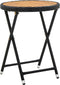 vidaXL - Salontafel - 60 - cm - poly - rattan - en - massief - acaciahout - zwart
