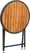 vidaXL - Salontafel - 60 - cm - poly - rattan - en - massief - acaciahout - zwart