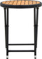 vidaXL - Salontafel - 60 - cm - poly - rattan - en - massief - acaciahout - zwart