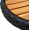 vidaXL - Salontafel - 60 - cm - poly - rattan - en - massief - acaciahout - zwart