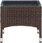 vidaXL - Salontafel - 60x40x36 - cm - poly - rattan - bruin