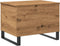vidaXL - Salontafel - 60x44,5x45 - cm - bewerkt - hout - artisanaal - eikenkleurig