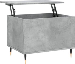 vidaXL - Salontafel - 60x44,5x45 - cm - bewerkt - hout - betongrijs