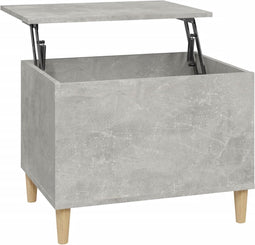 vidaXL - Salontafel - 60x44,5x45 - cm - bewerkt - hout - betongrijs